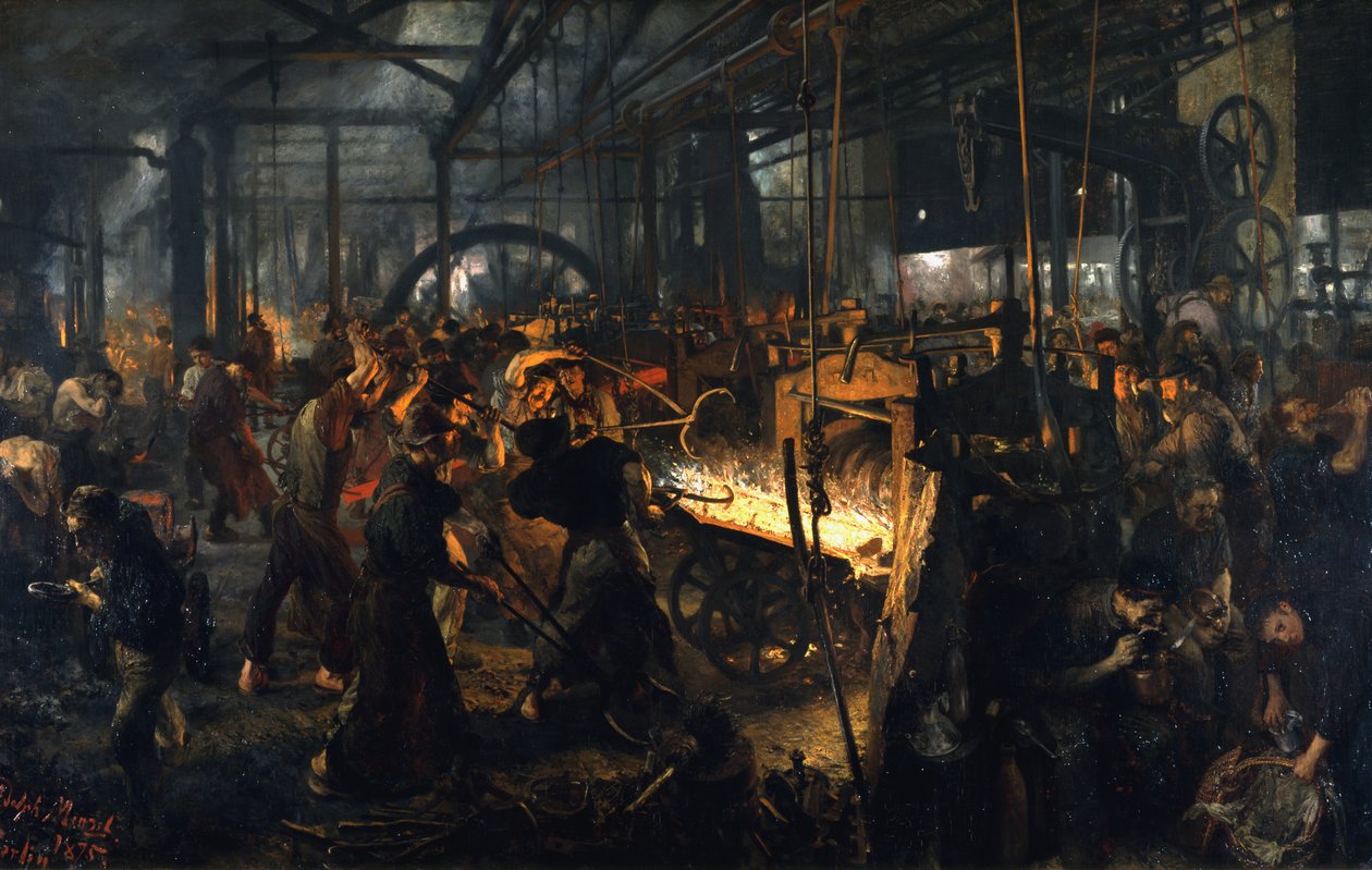 Jernvalseværk (Moderne kykloper) af Adolph Menzel