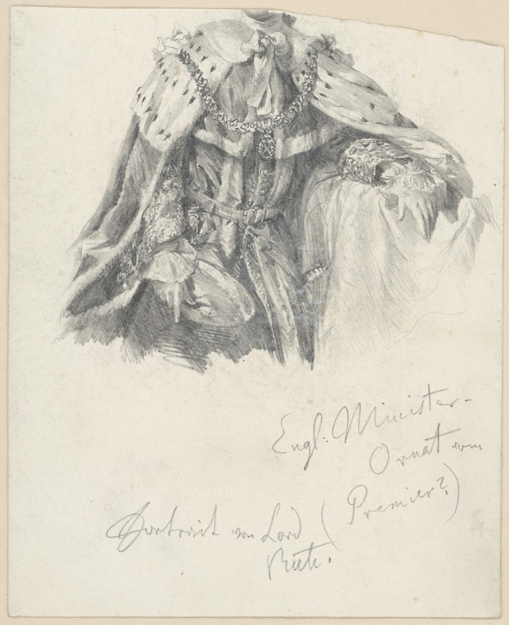 Engelsk ministerdragt fra portrættet af Lord Bute af Adolph Menzel