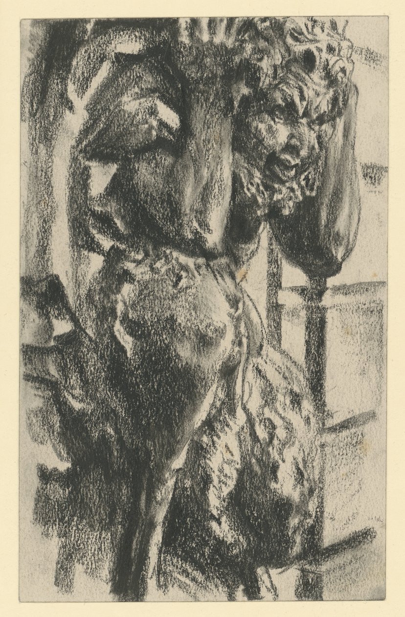 Faun som atlas ved den nordøstlige arkade i Zwinger i Dresden af Adolph Menzel