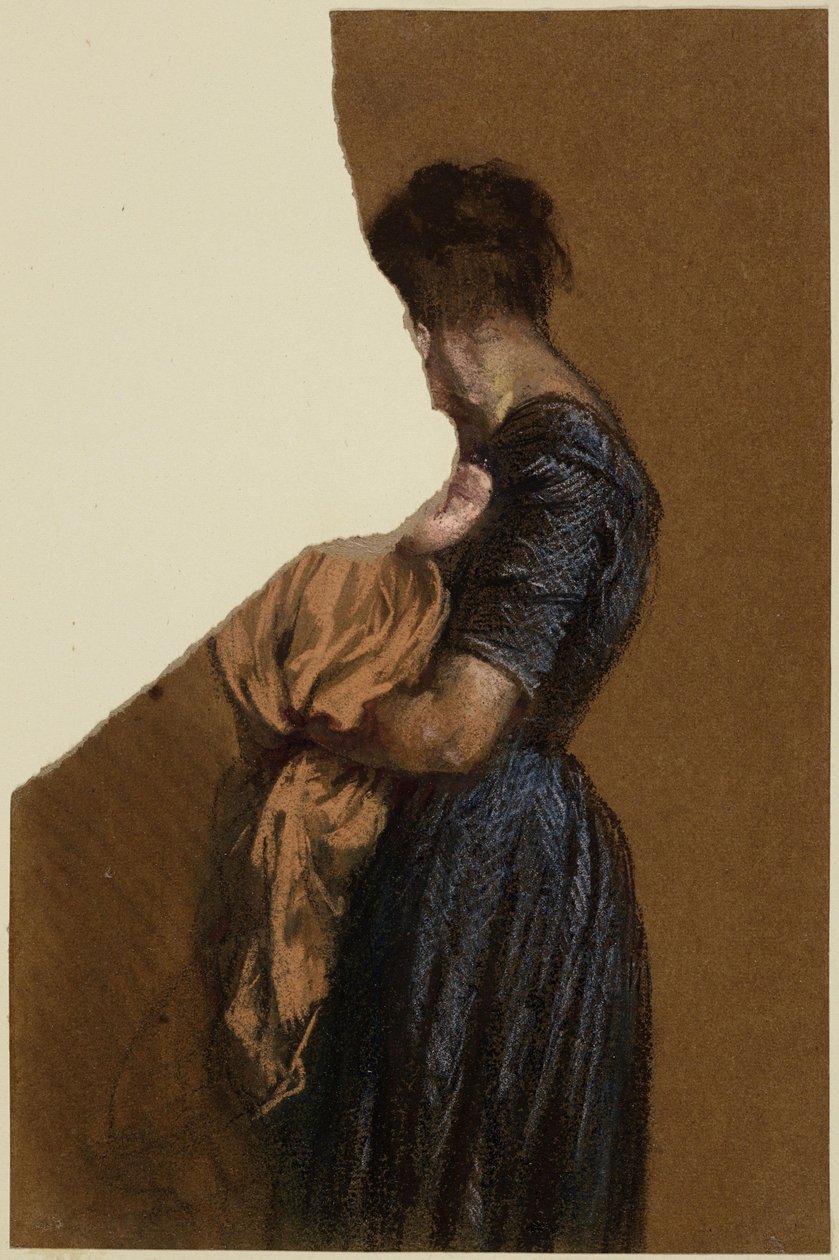 Kvinde med et lille barn i armene af Adolph Menzel
