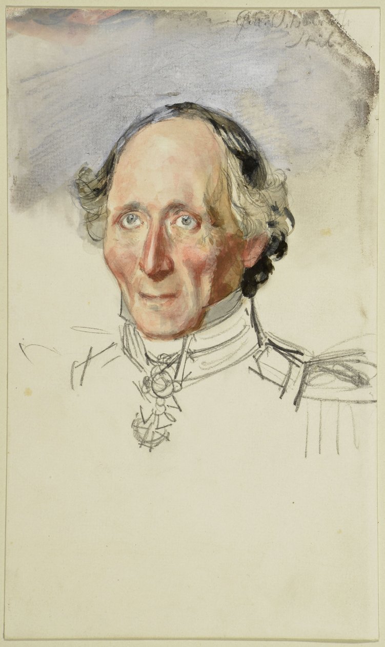 Friedrich August Stüler. Studie til maleriet »Kroningen af Wilhelm I i Königsberg« af Adolph Menzel
