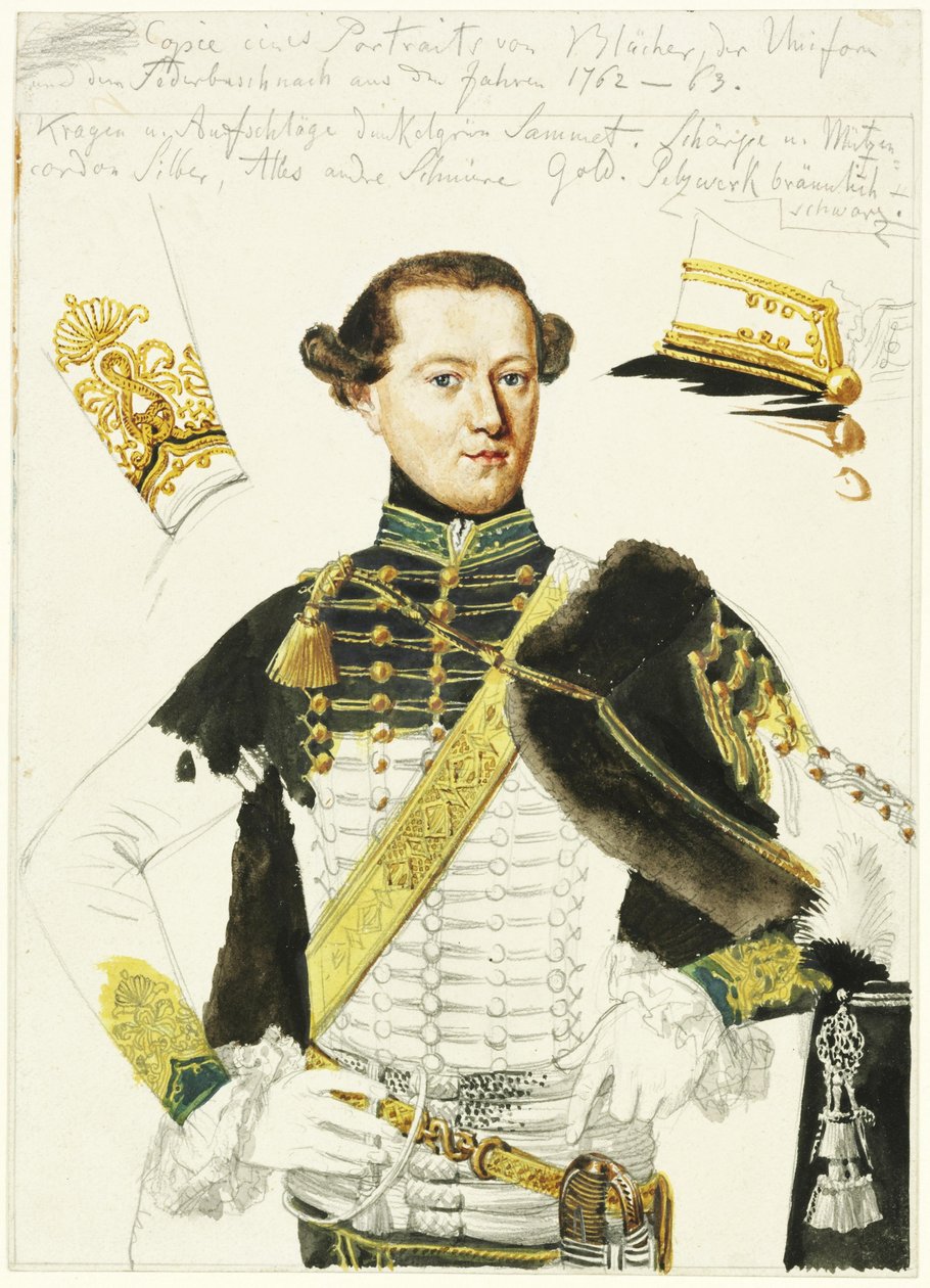 Gebhard Leberecht von Blücher. Skitse efter et maleri af Adolph Menzel