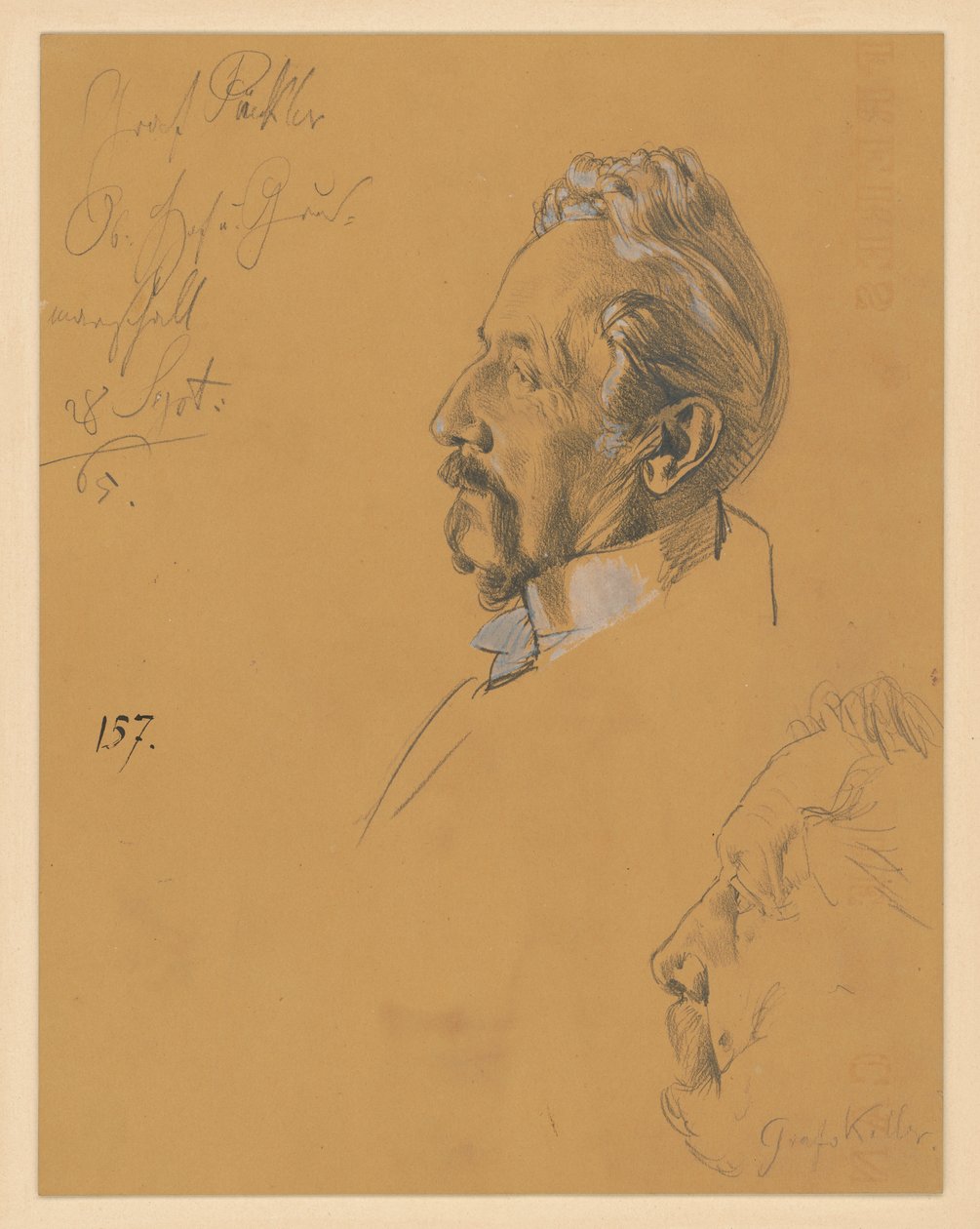 Grev H. Pückler og grev A. von Keller. Studie til maleriet "Kroningen af Wilhelm I i Königsberg" af Adolph Menzel