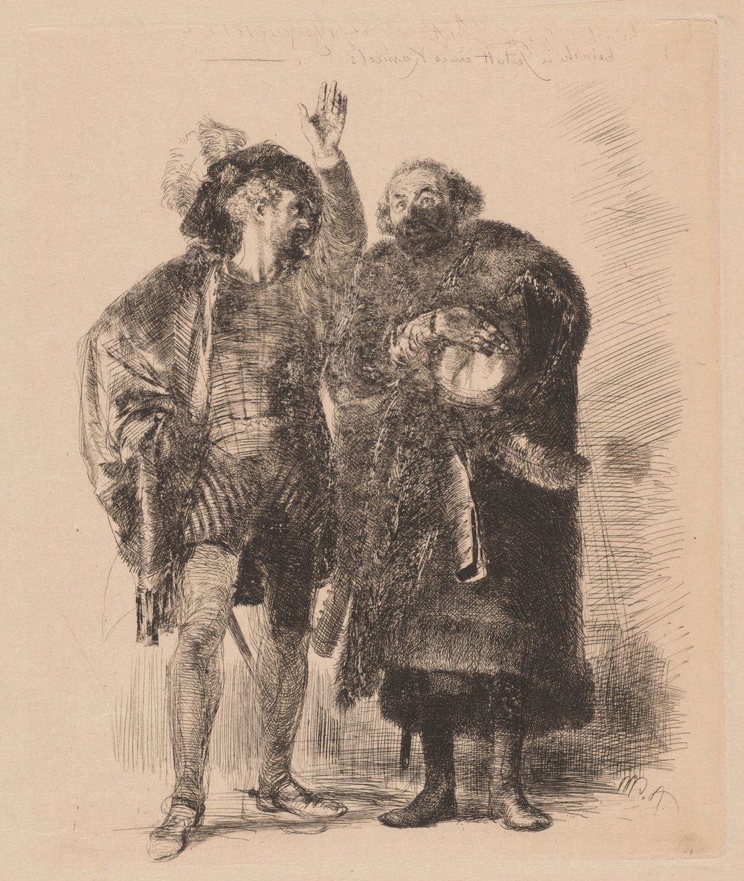 Hamlet og Polonius af Adolph Menzel