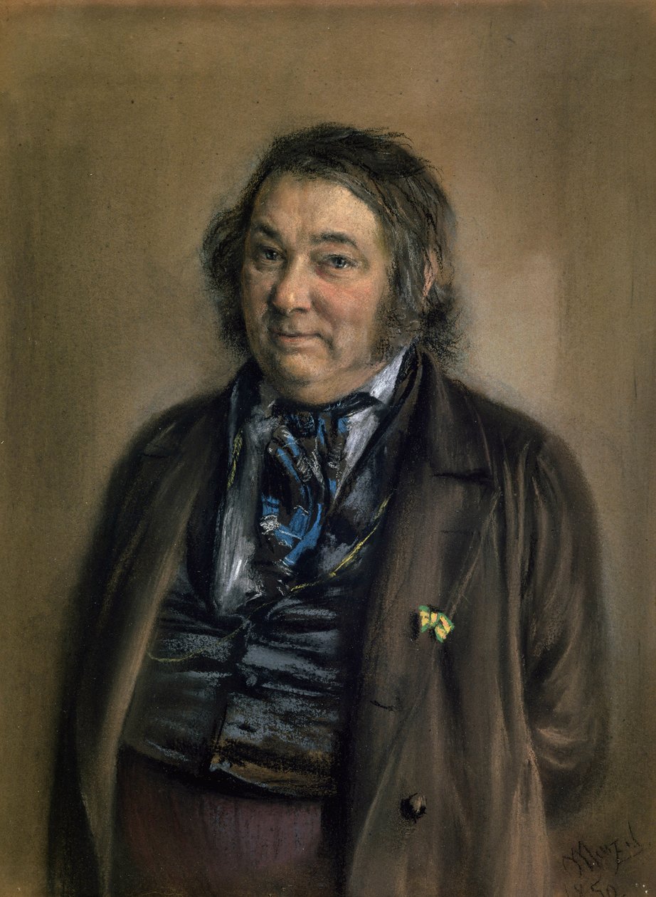 Heinrich Smidt (1798-1867) 1850 (kridt på papir) af Adolph Menzel