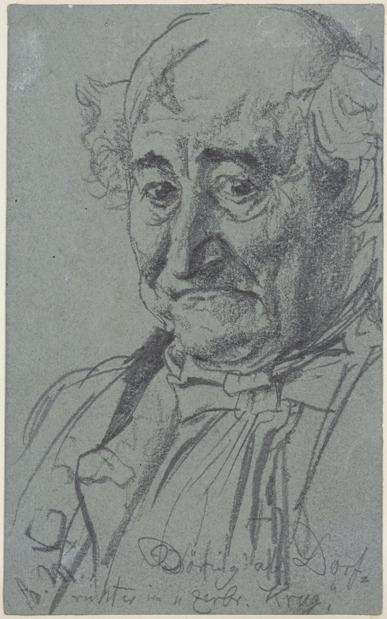 Heinrich von Kleist, »Den knuste krukke«: Skuespilleren Theodor Döring i rollen som landsbydommer Adam af Adolph Menzel