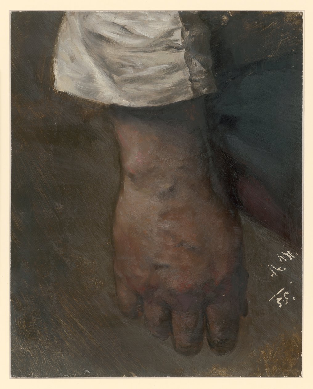 Hængende højre hånd med bred ærmeåbning af Adolph Menzel