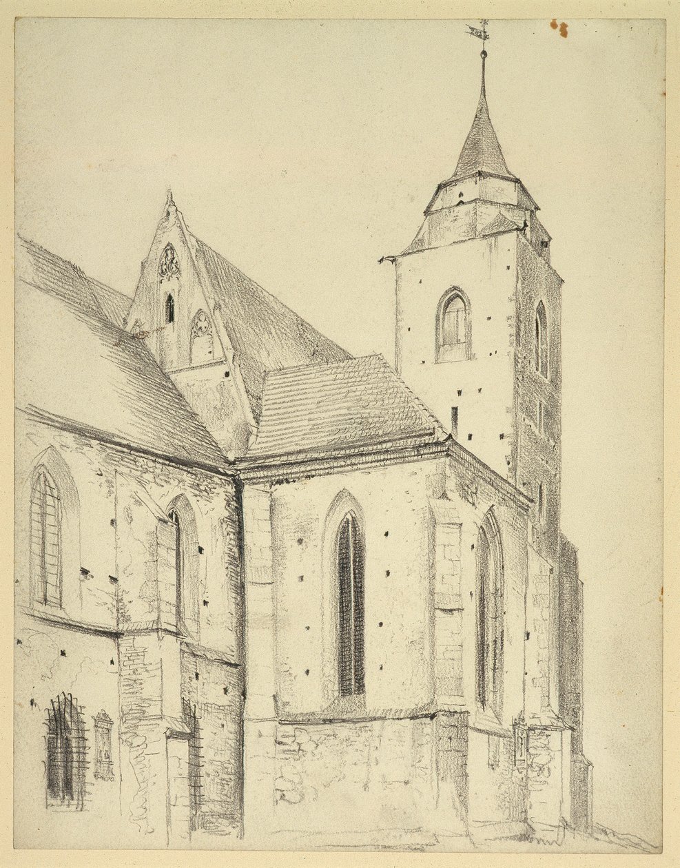 Den katolske sognekirke Sankt Martin i Jauer af Adolph Menzel