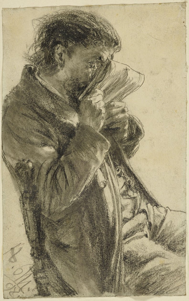 Læsende mand af Adolph Menzel