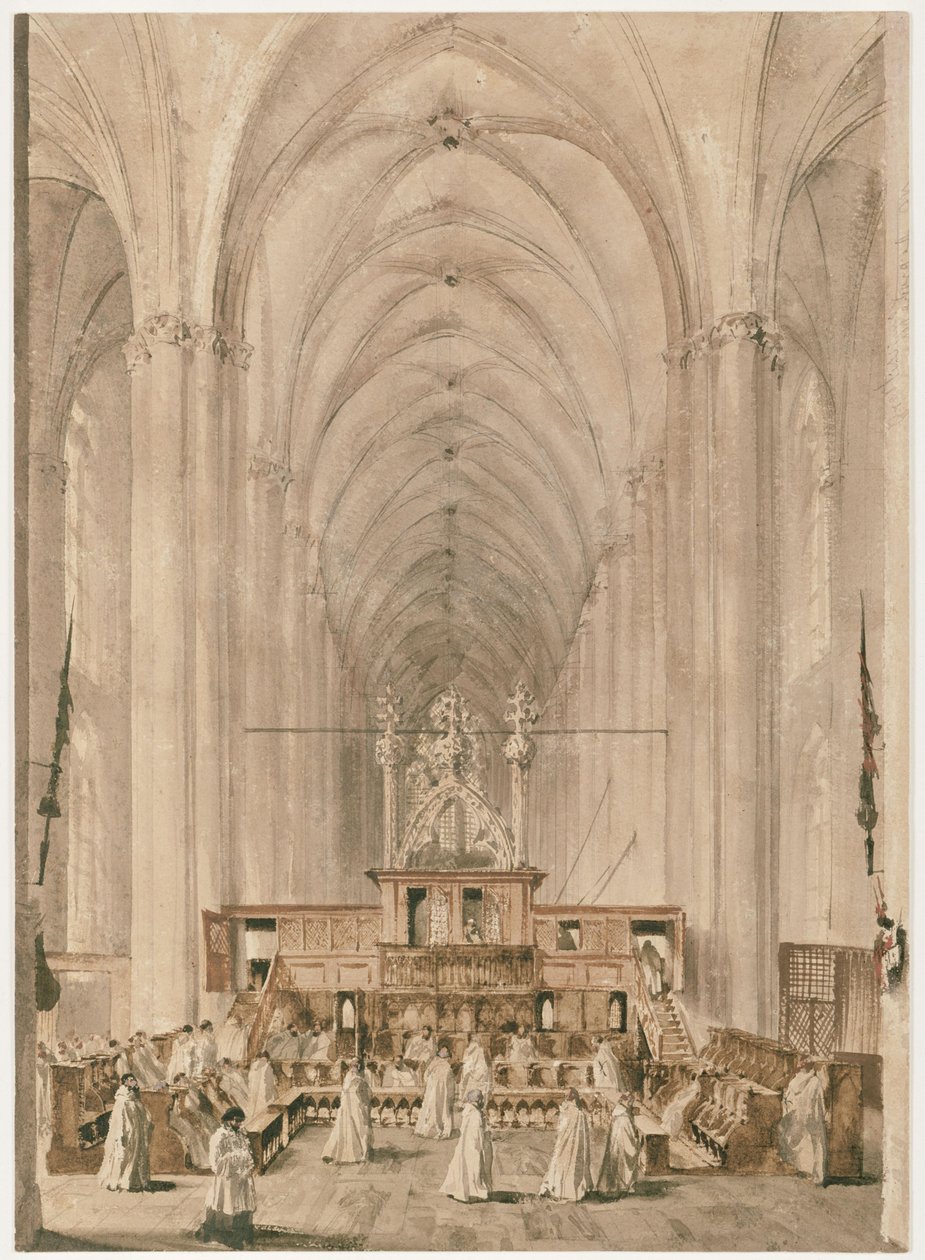 Midterskibet i Sankt Elisabeth-kirken i Marburg af Adolph Menzel