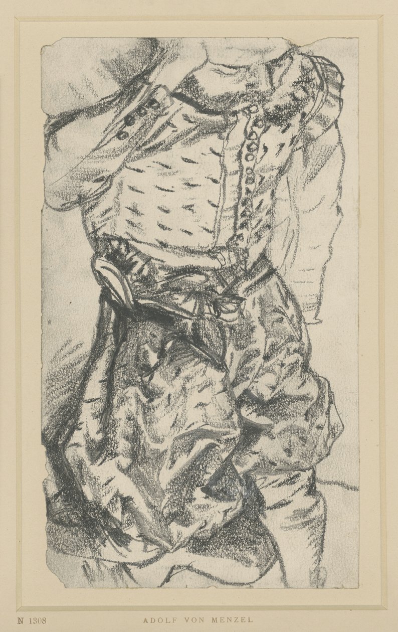 Model iført kurfyrste Johann Georg I af Sachsens festdragt, Historisk Museum, Dresden af Adolph Menzel