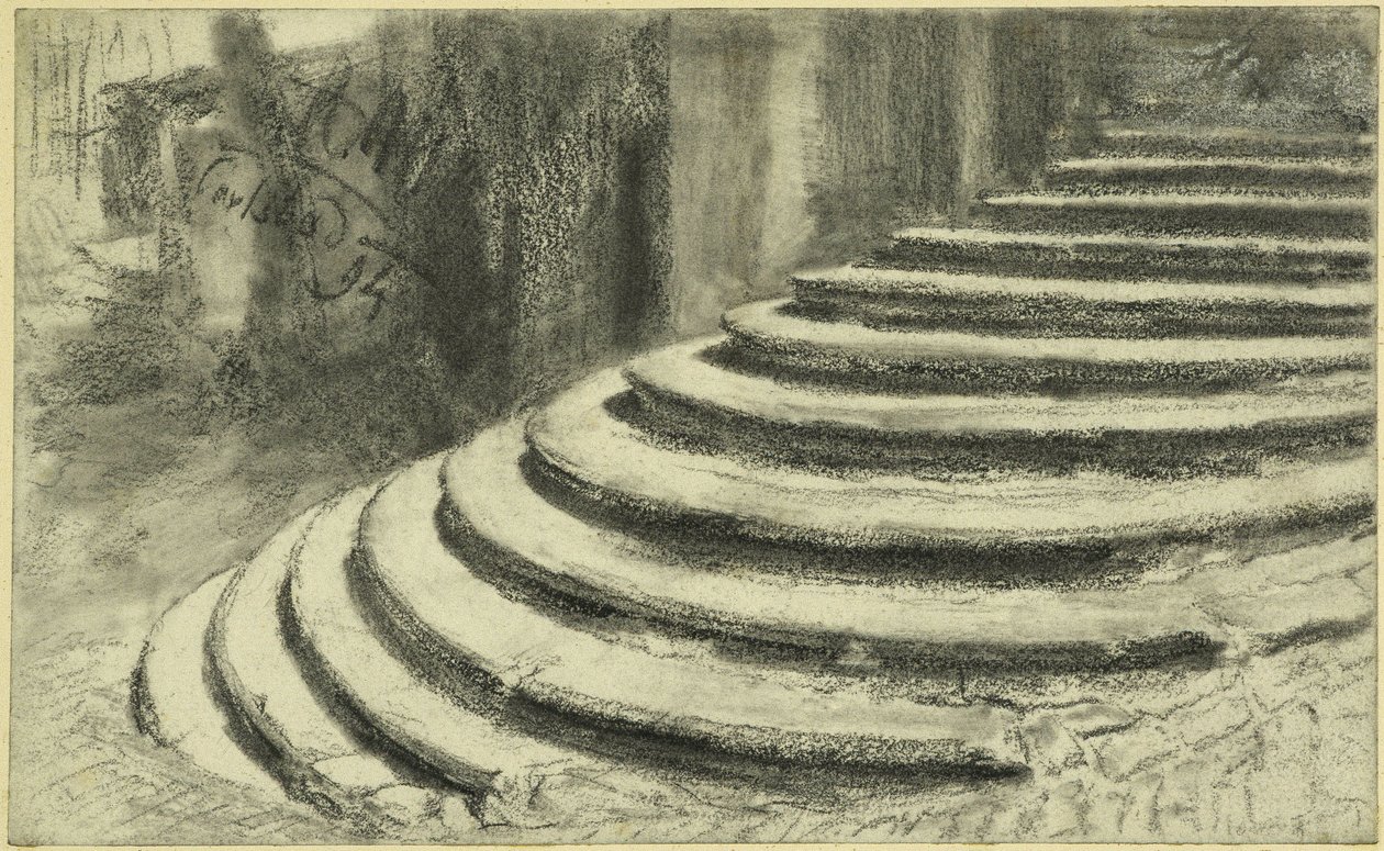 Porttrappen til Maria-Magdalenen-kirken i Karlsbad af Adolph Menzel