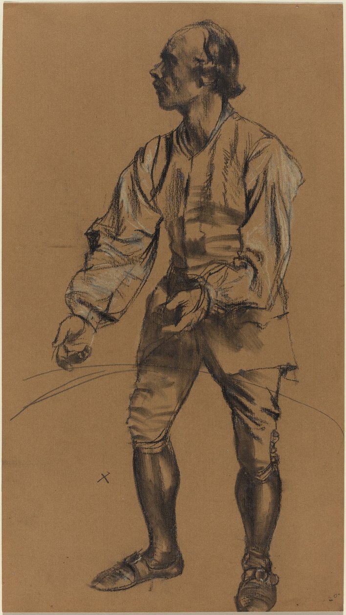 Richard Menzel poserer i 1800-tallets kostume af Adolph Menzel