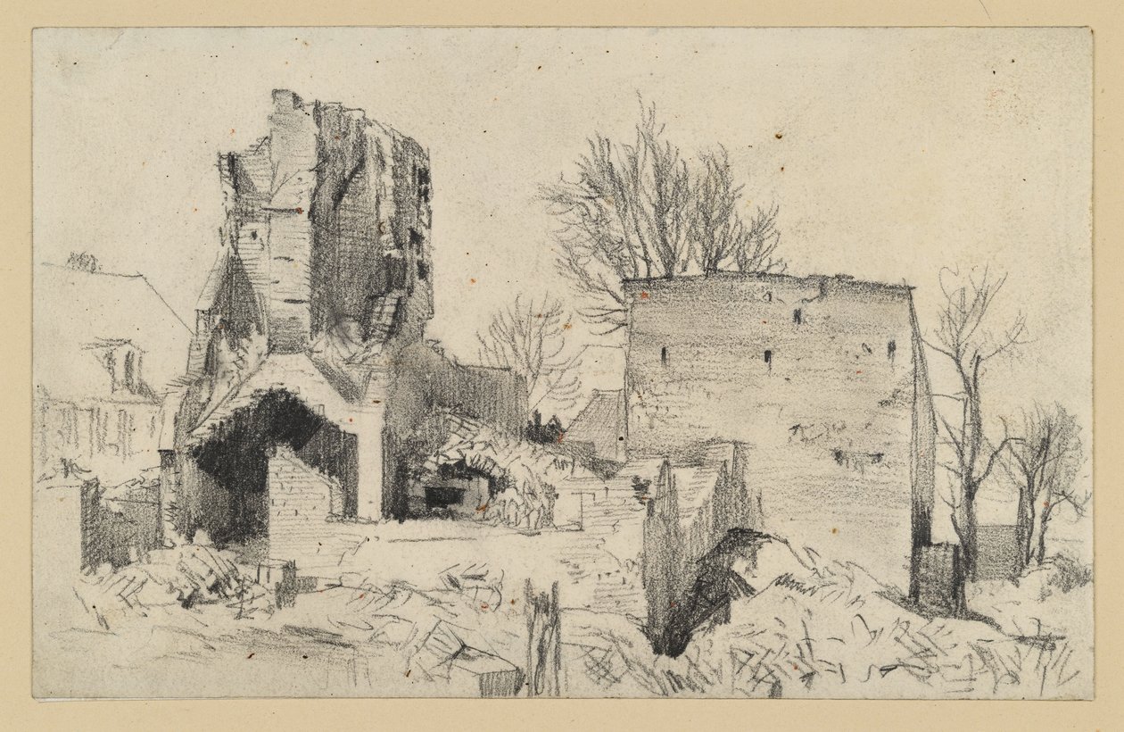 Ruinen af et hus af Adolph Menzel