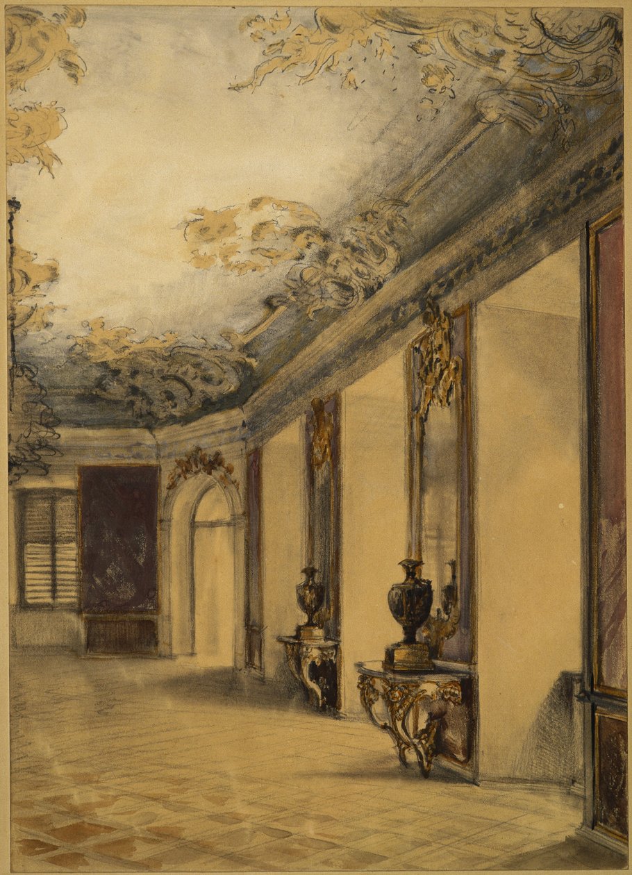 Sal på slottet Lissa af Adolph Menzel