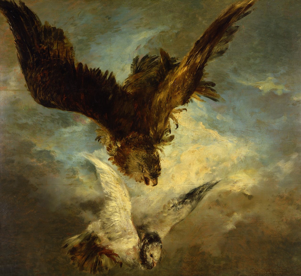 Glasmaleri til en skydeforening af Adolph Menzel