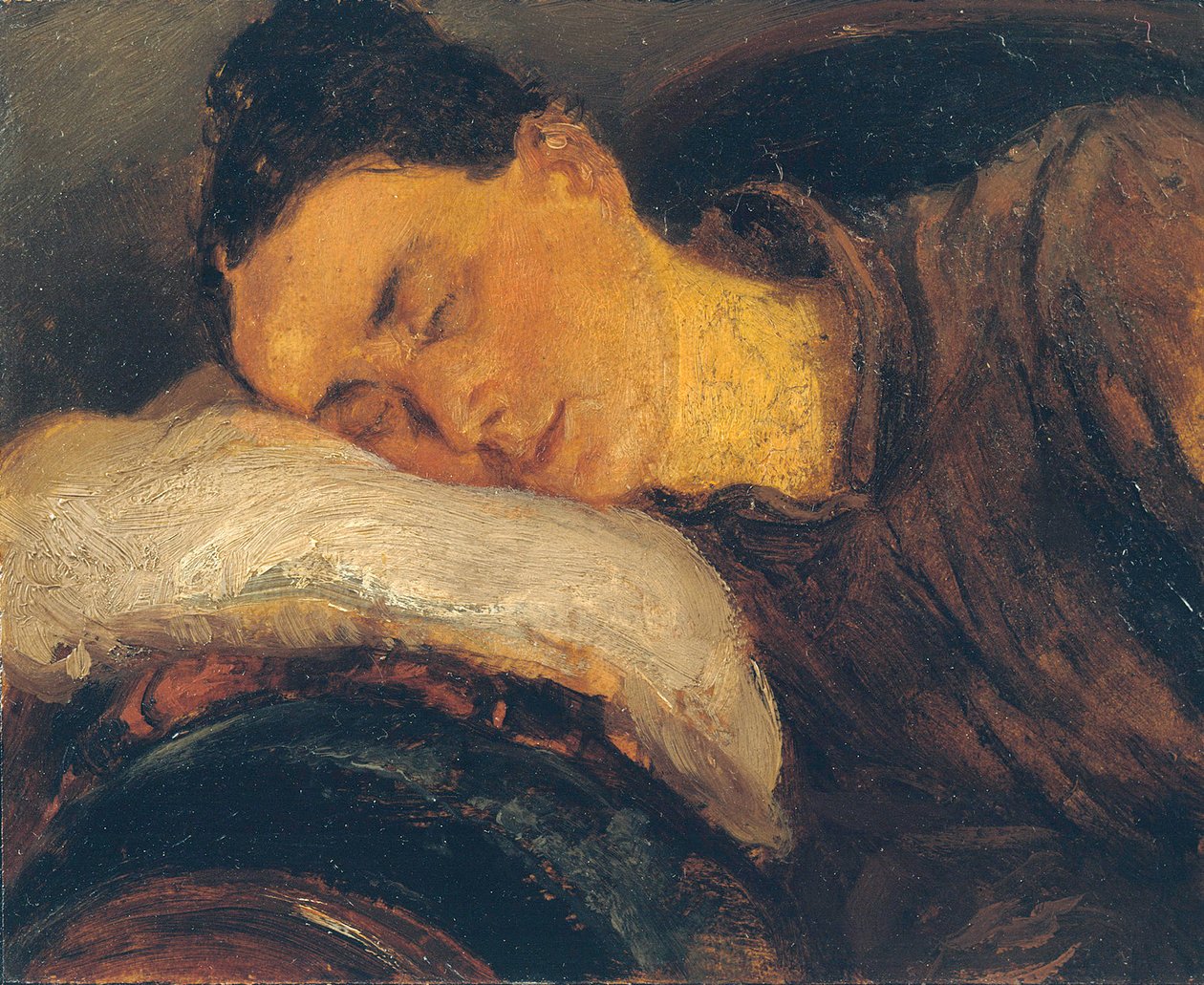 Sovende kvinde af Adolph Menzel