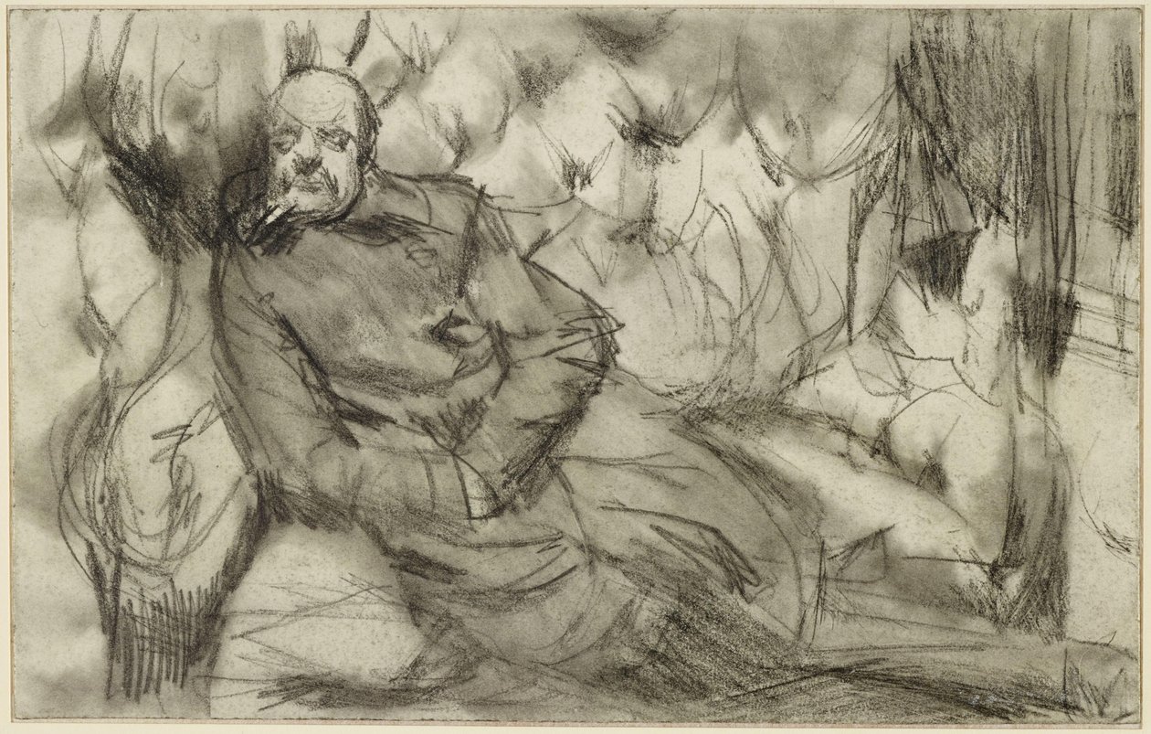 Sovende mand i et togkupé af Adolph Menzel
