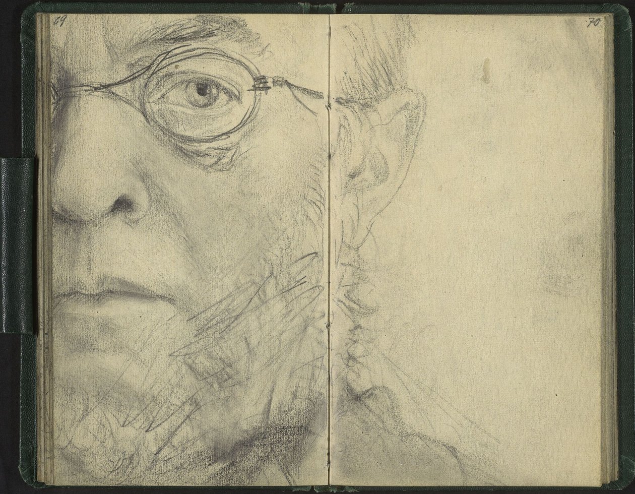 Selvportræt som «Enøje» af Adolph Menzel