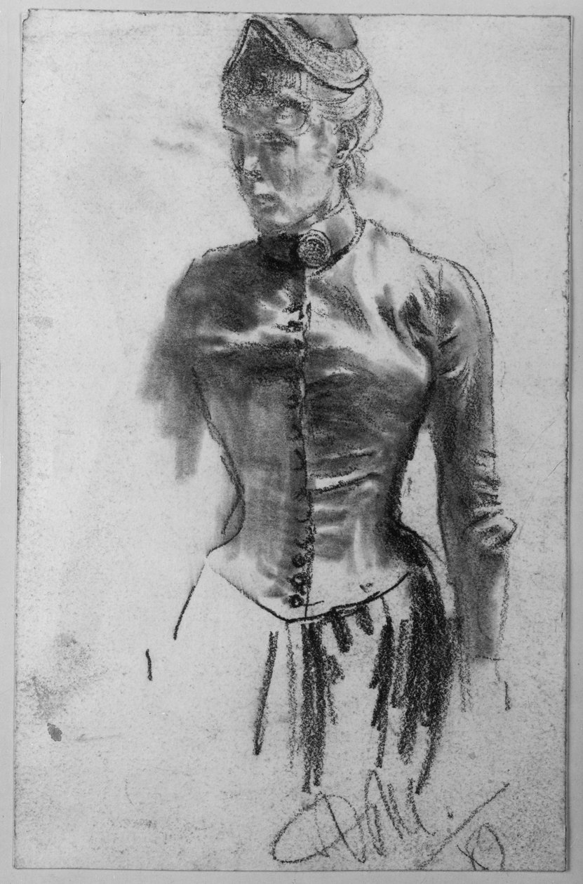 Stående kvinde af Adolph Menzel
