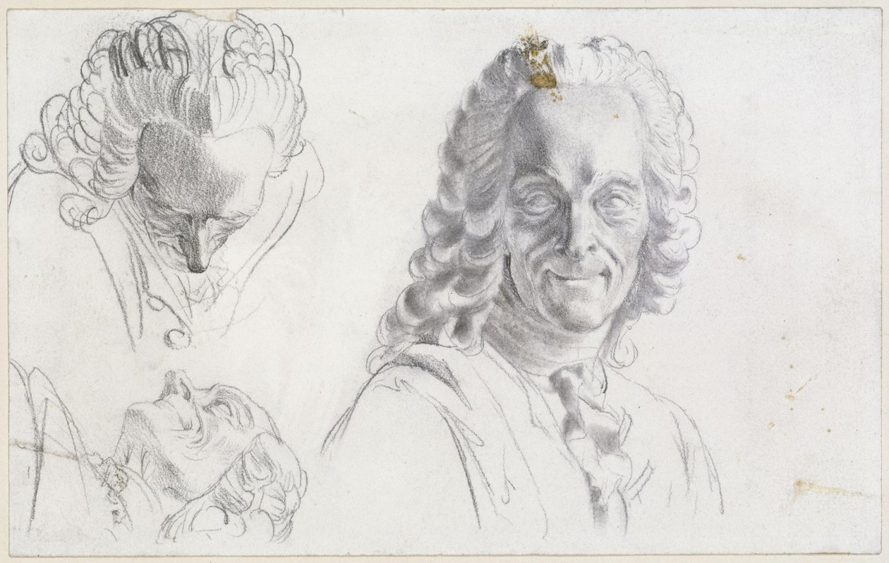 Studie af Voltaire af Adolph Menzel
