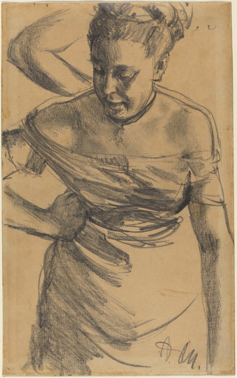 Studie af en kvinde af Adolph Menzel