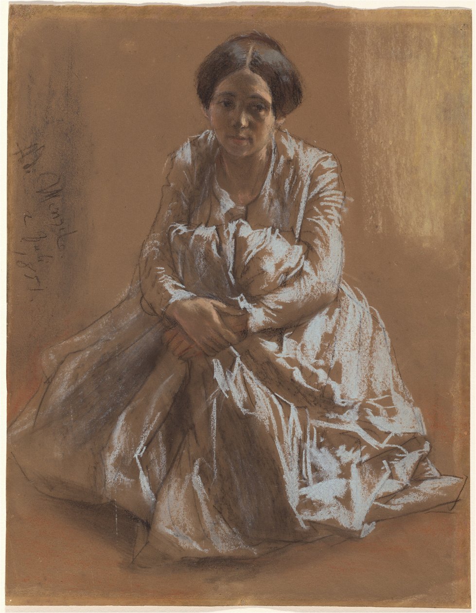 Kunstnerens søster Emilie af Adolph Menzel