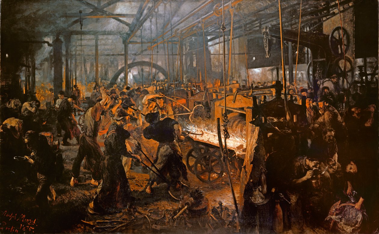 Jernvalseværket af Adolph Menzel