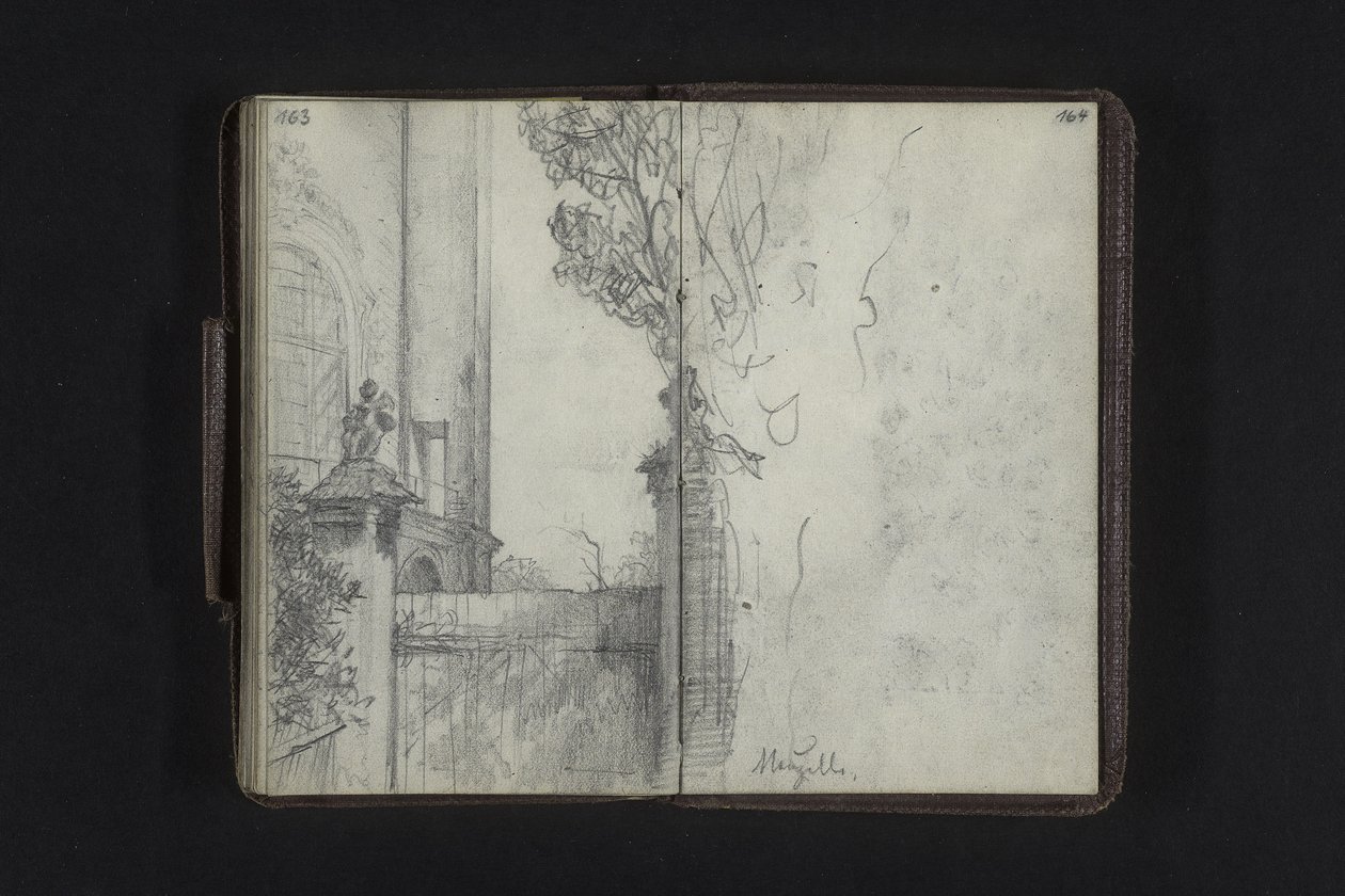 Porten ved siden af klosterkirken i Neuzelle af Adolph Menzel
