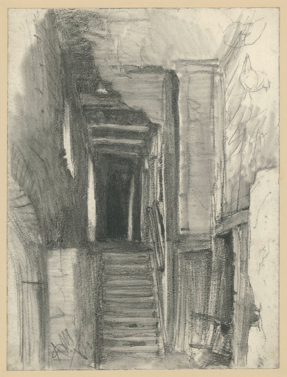 Trappe og gang i en gammel bondegård af Adolph Menzel