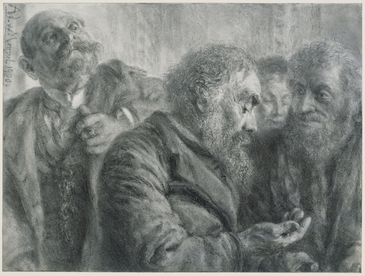 Fire gamle mænd af Adolph Menzel