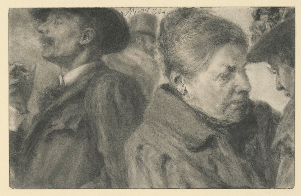 Fire hoveder af Adolph Menzel