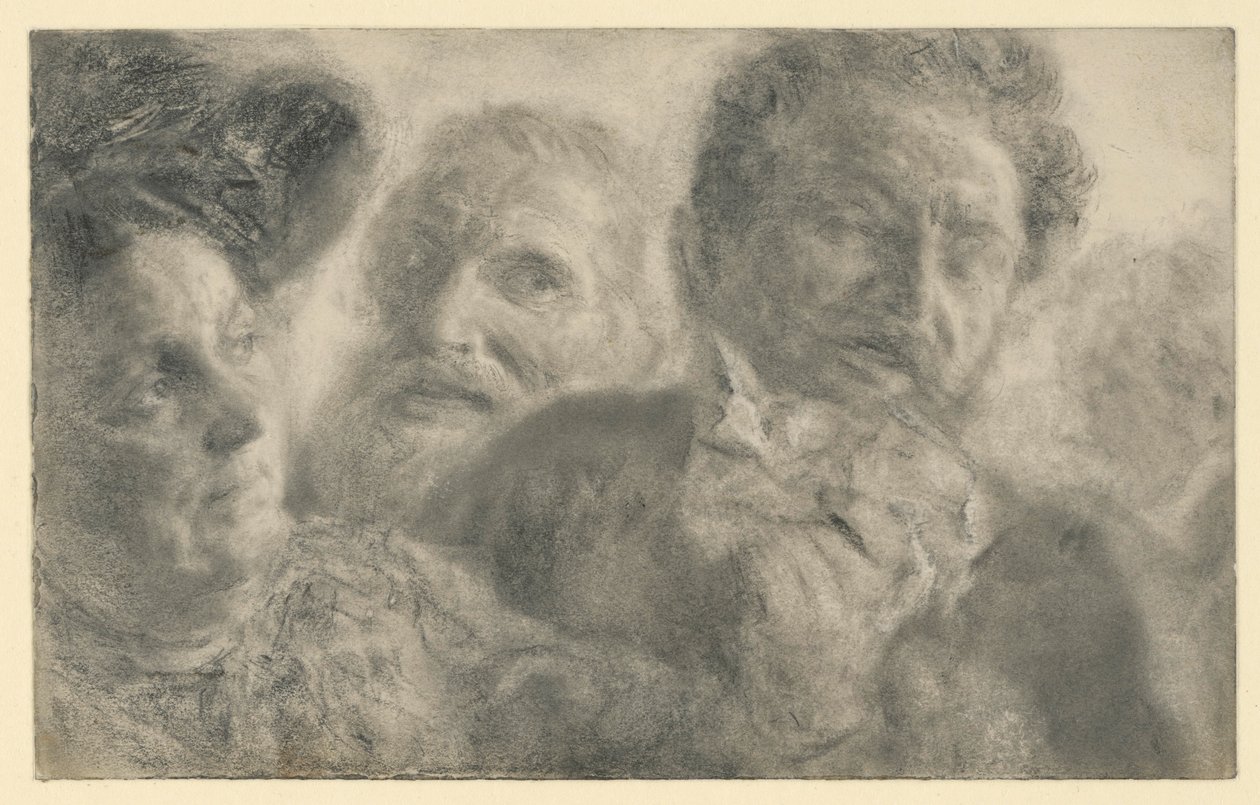 Fire hoveder af Adolph Menzel