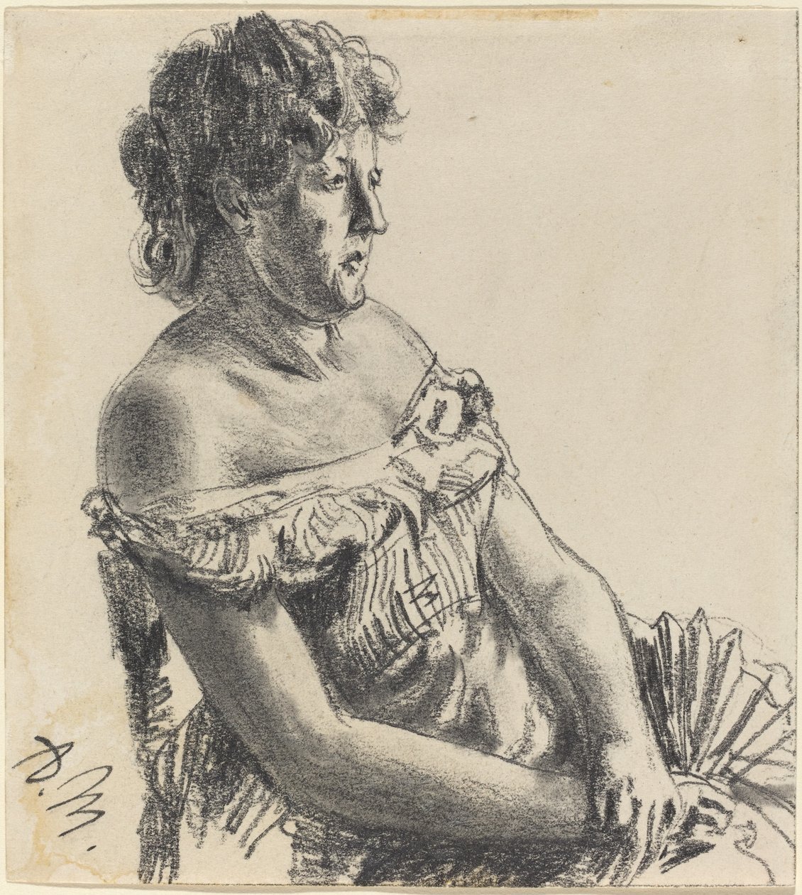Kvinde i Hofkjole af Adolph Menzel