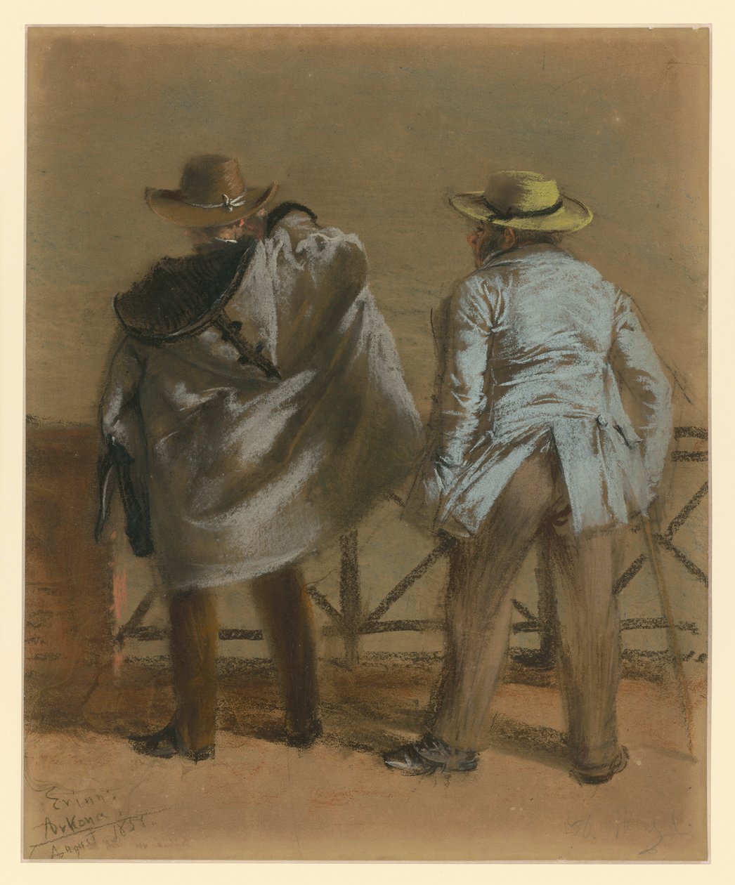 To badende ved havet af Adolph Menzel
