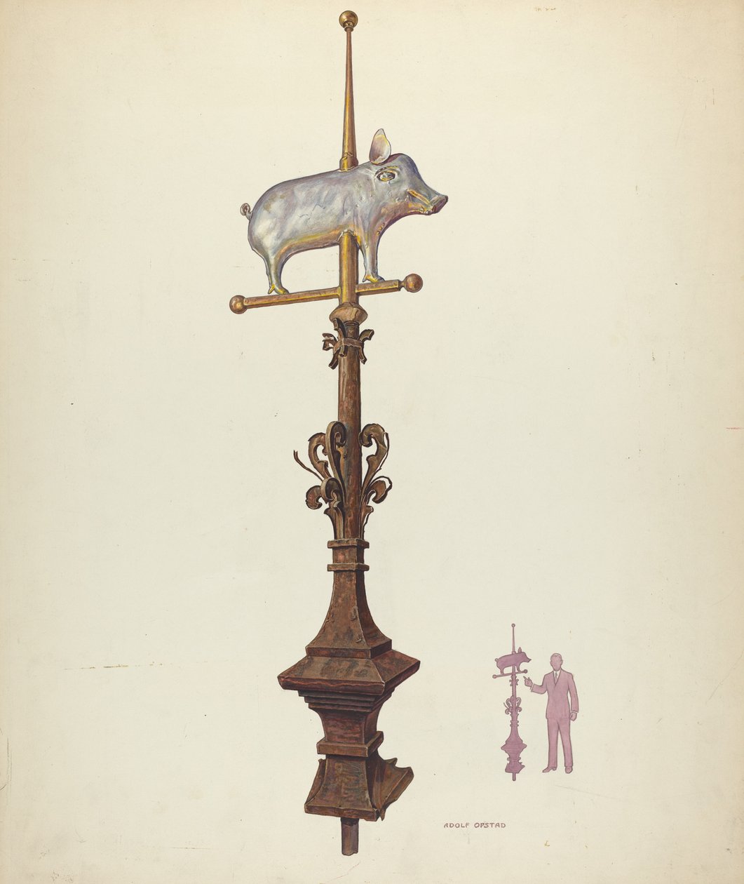 Vejrvandsfinal, ca. 1941. af Adolph Opstad