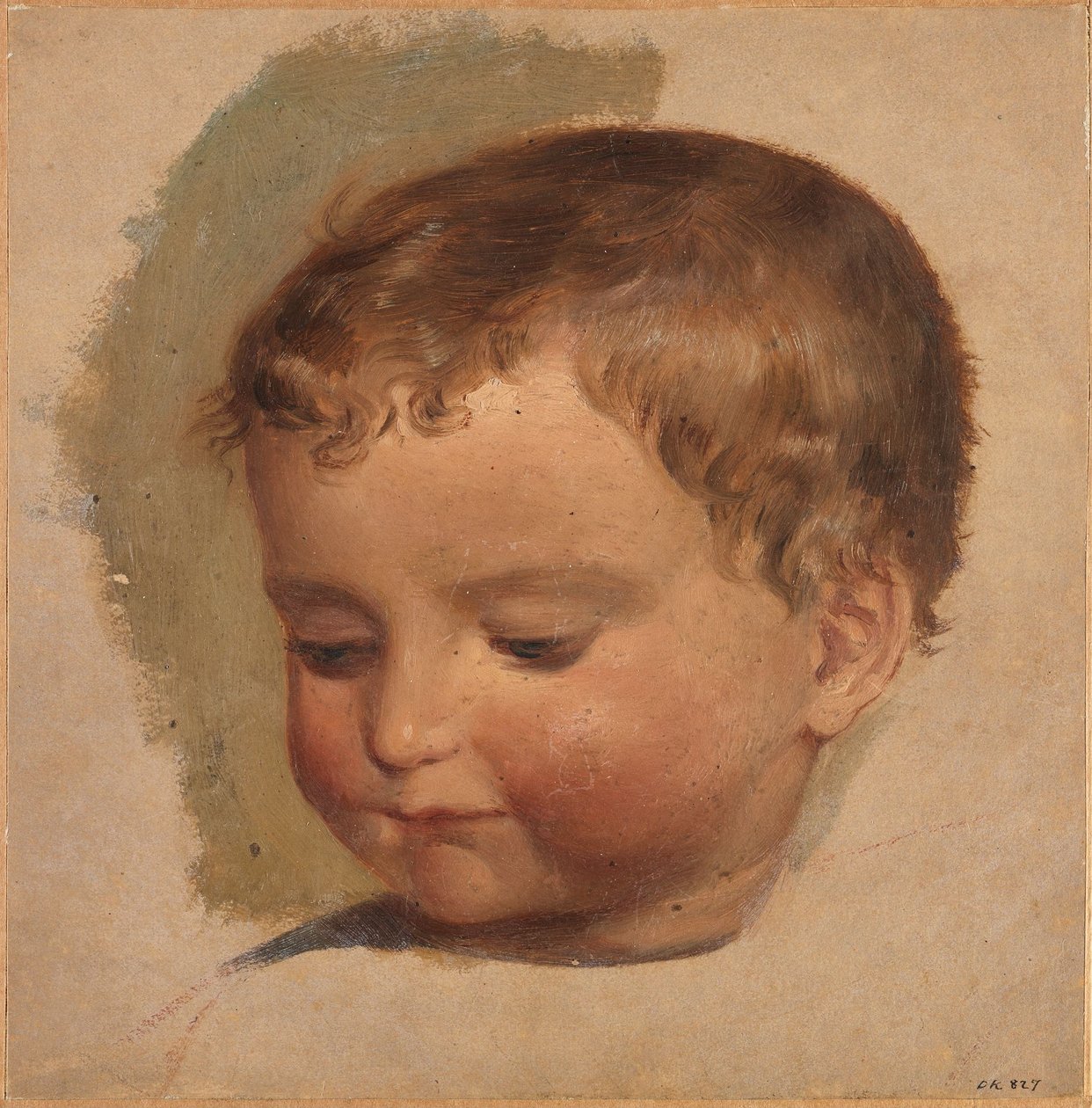 Barnehoved af Adolph Tidemand