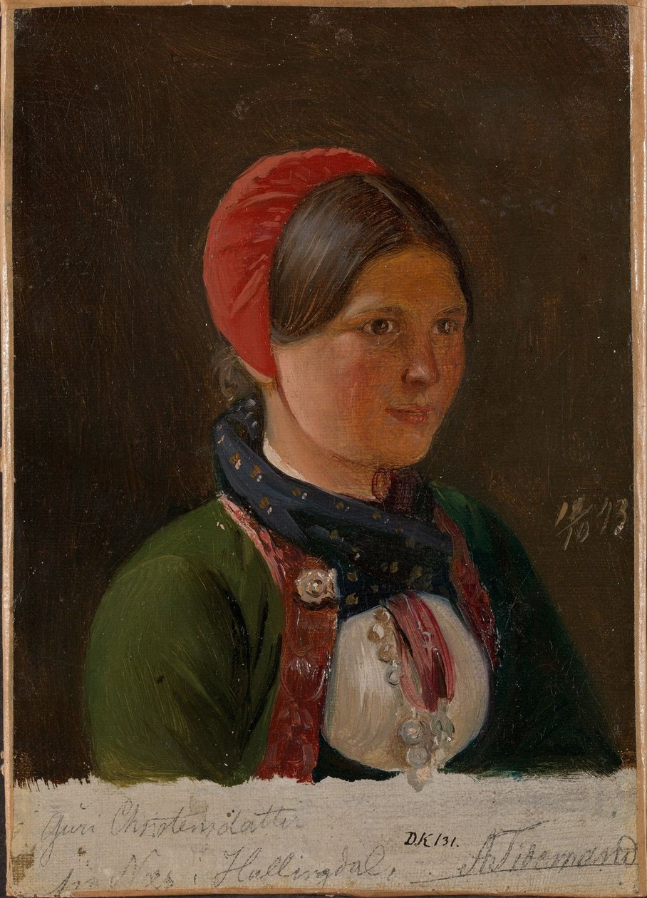 Pigen fra Hallingdal af Adolph Tidemand