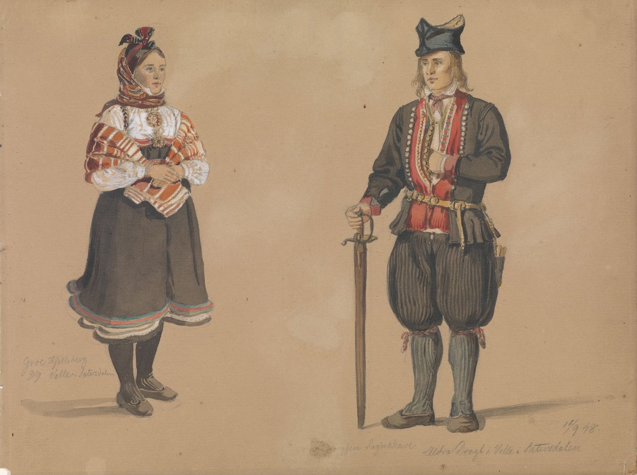 Gro Kjelleberg; Bjugen Sagneskare, Valle af Adolph Tidemand
