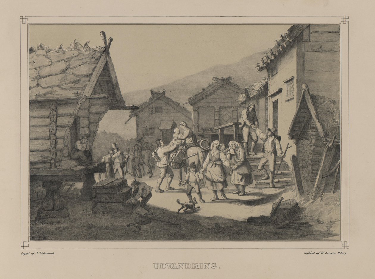 Illustration hentet fra bogen Norge produceret i tegninger af Asbjørnsen, P.Chr. og udgivet af Chr. Tønsberg (nr. 1848) af Adolph Tidemand
