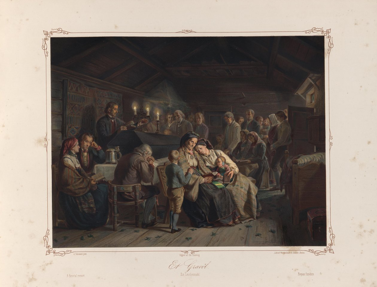 Illustration hentet fra bogen Norske Folkelivsbilleder af Tidemand, Adolph og udgivet af Chr. Tønsberg (Christiania, 1858) af Adolph Tidemand