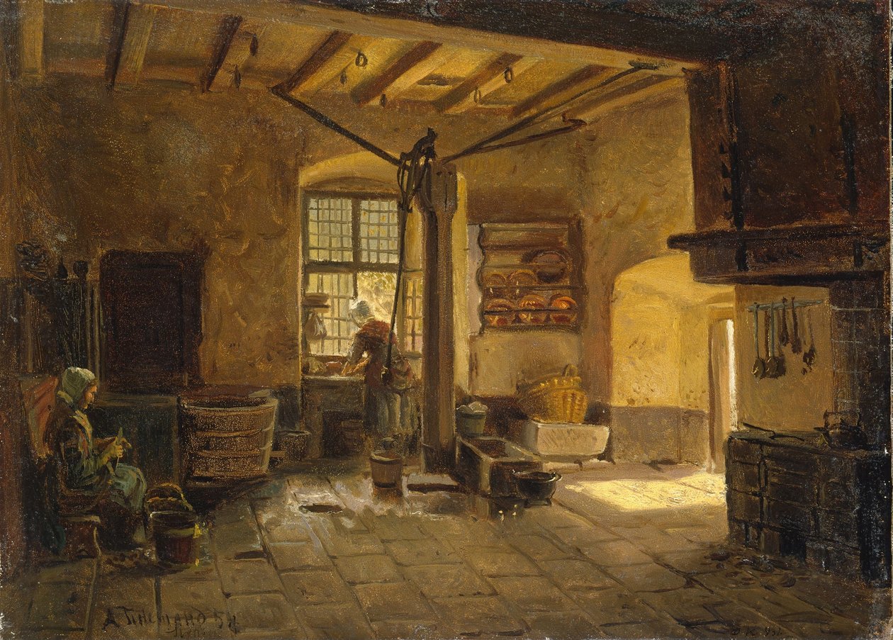 Køkkenindretning af Adolph Tidemand