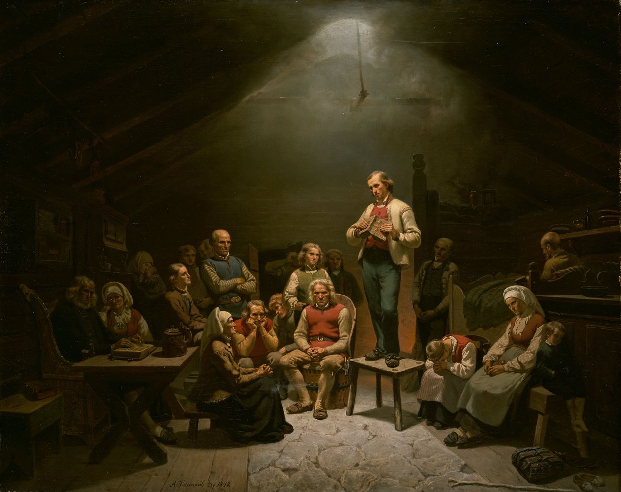Andagt i den lavkirkelige tradition af Adolph Tidemand