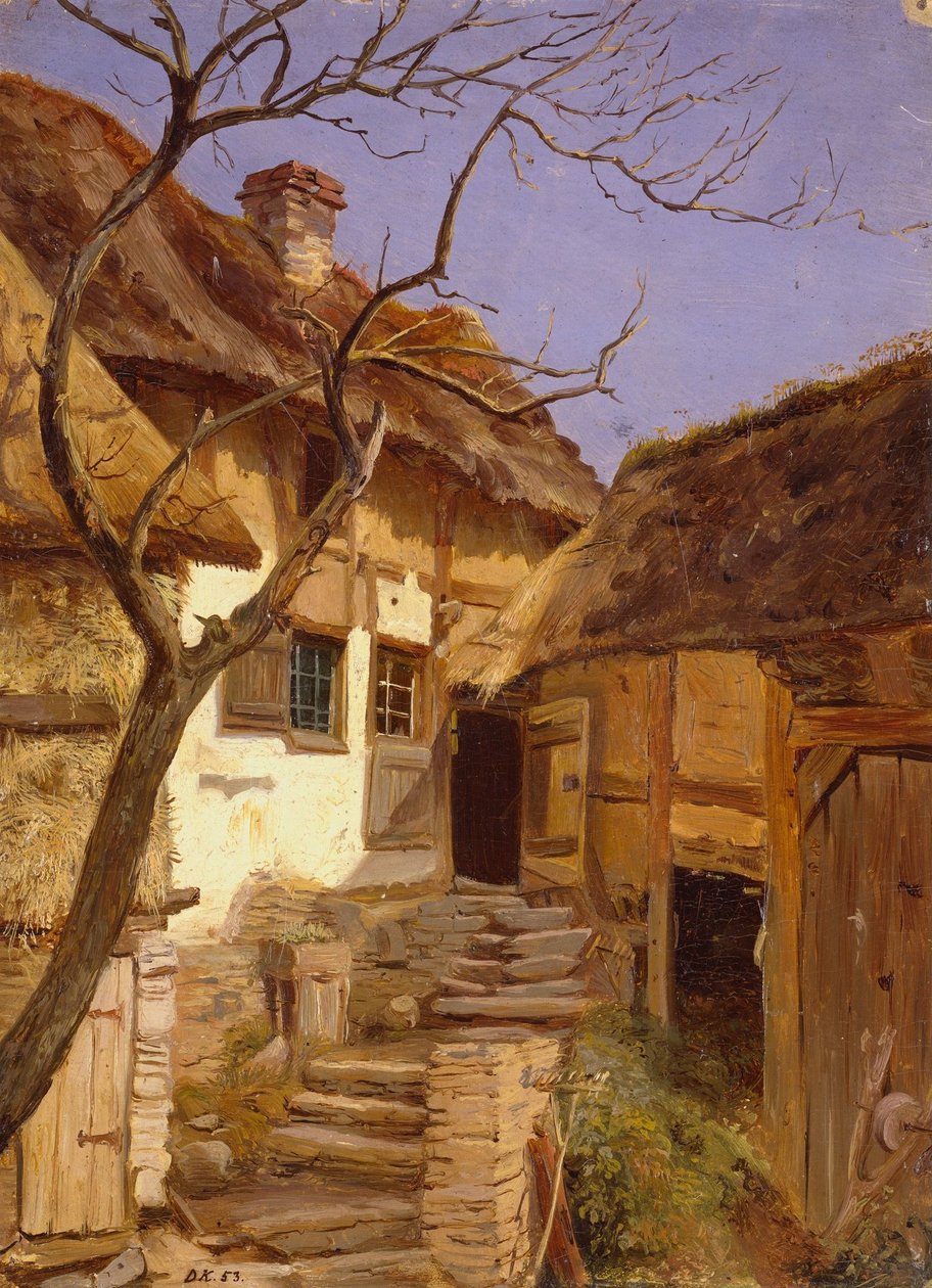 Gammel tysk gård af Adolph Tidemand