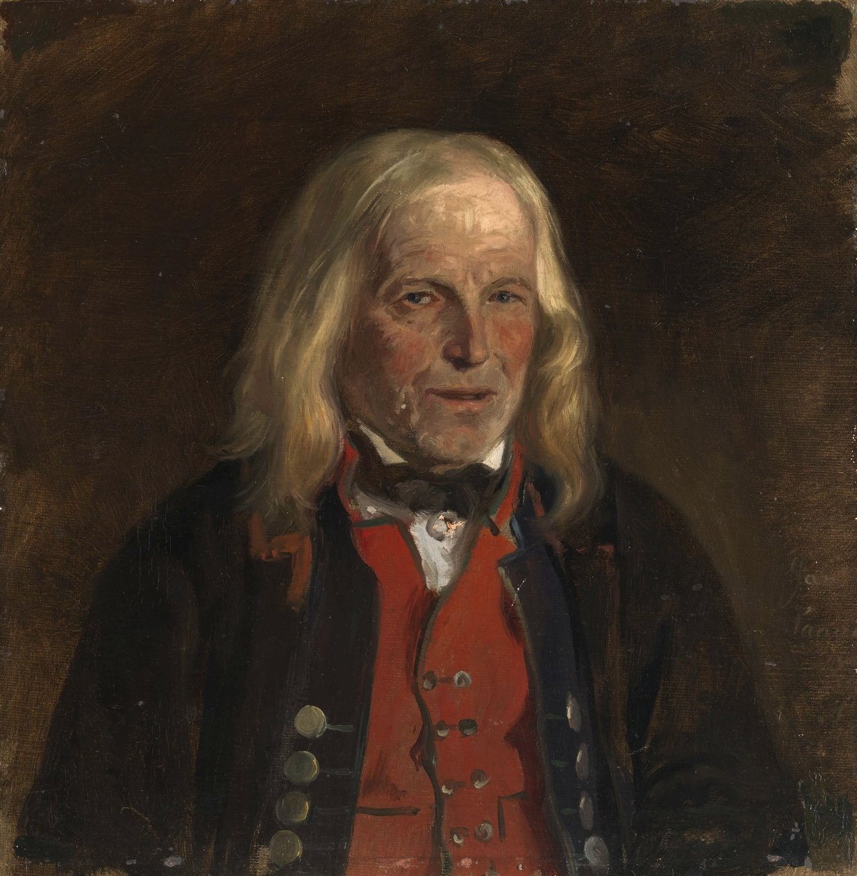 Portrætstudie af bonden Jan Sandve [?] af Adolph Tidemand