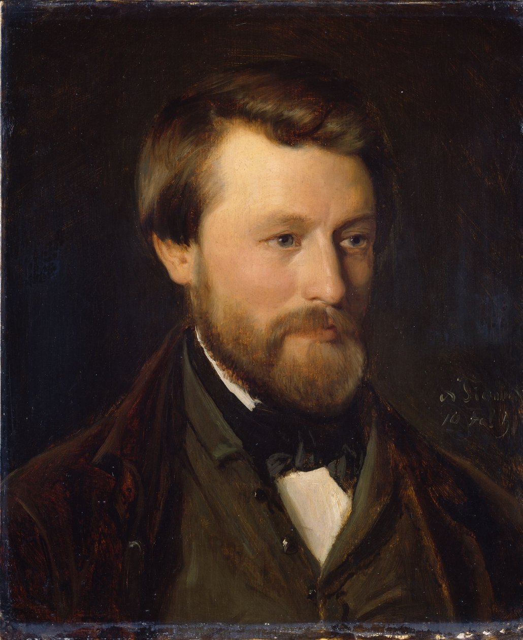 Portræt af Emil Tidemand, kunstnerens bror af Adolph Tidemand