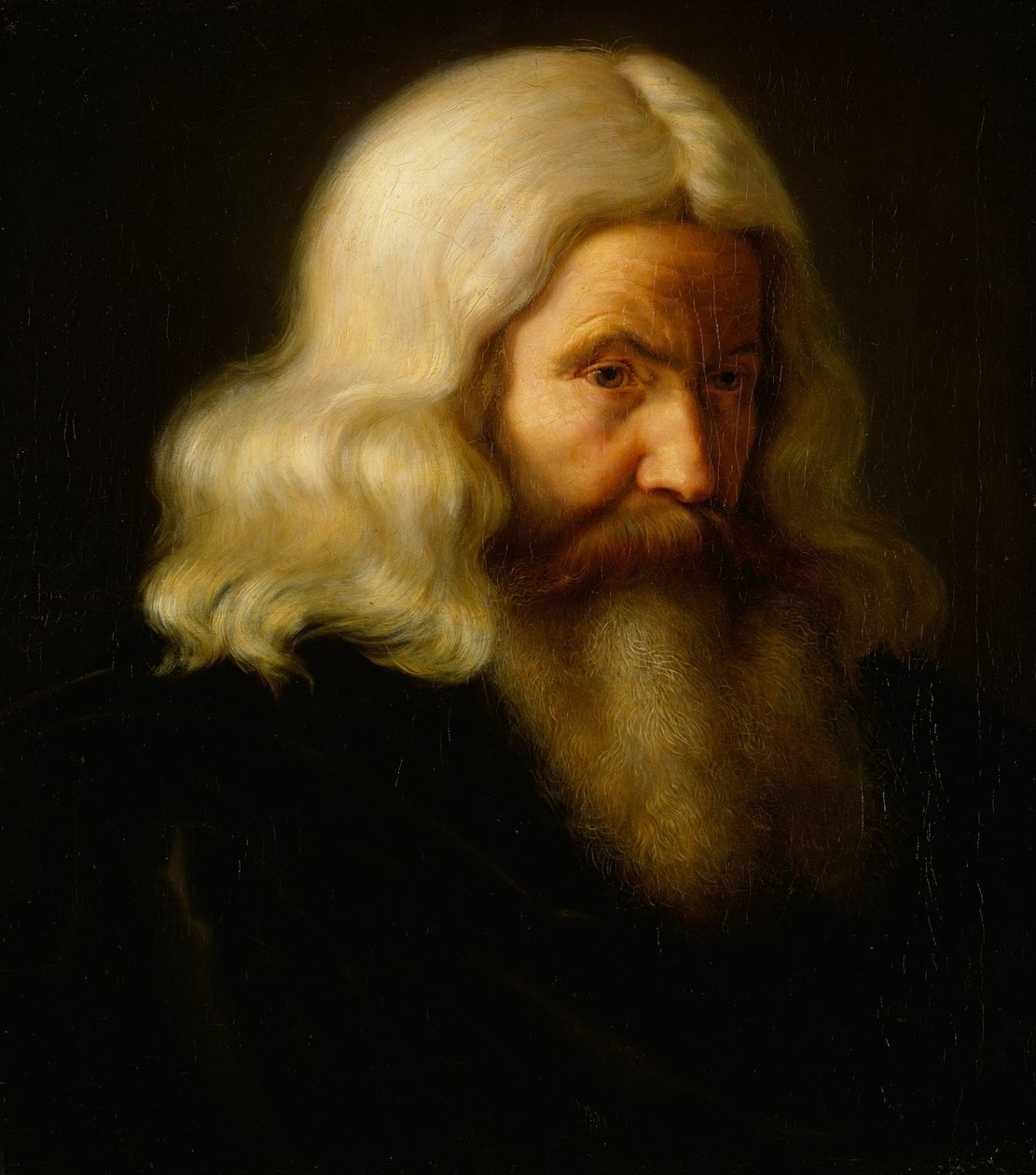 Studie af en gammel mand af Adolph Tidemand