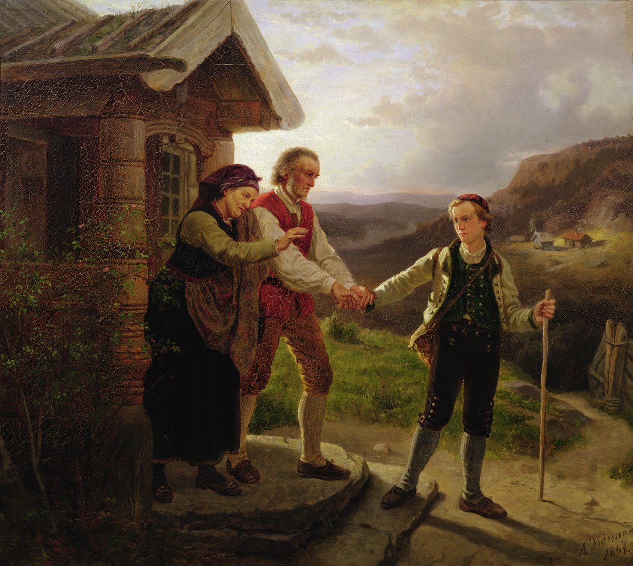 Den yngste søns farvel af Adolph Tidemand