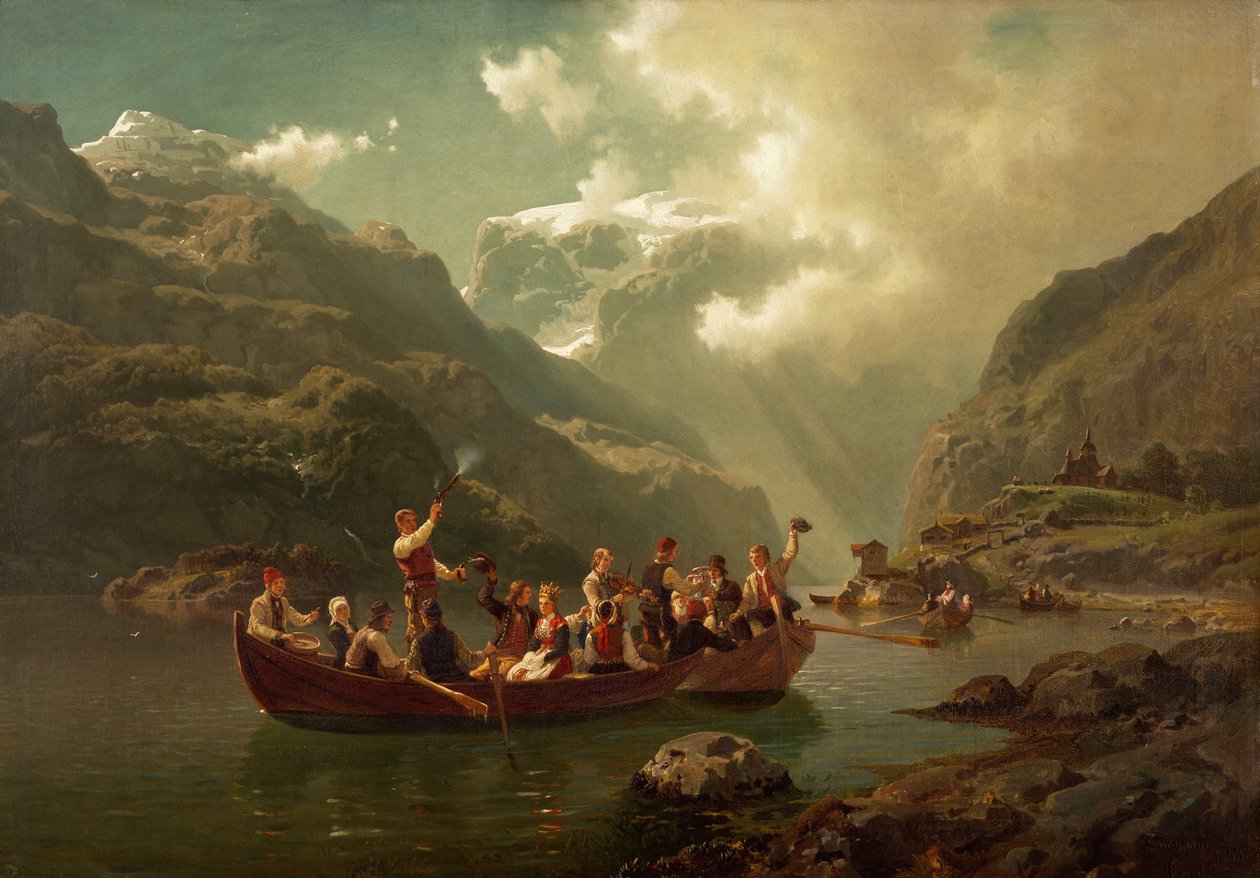 Bryllup i Hardanger af Adolph Tidemand