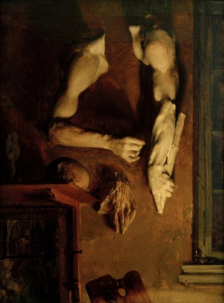 Studio væg af Adolph Menzel